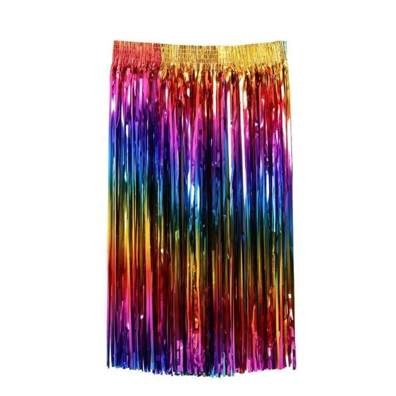Saia Havaiana Carnaval Metalizada 60cm Colorida - 1 Un