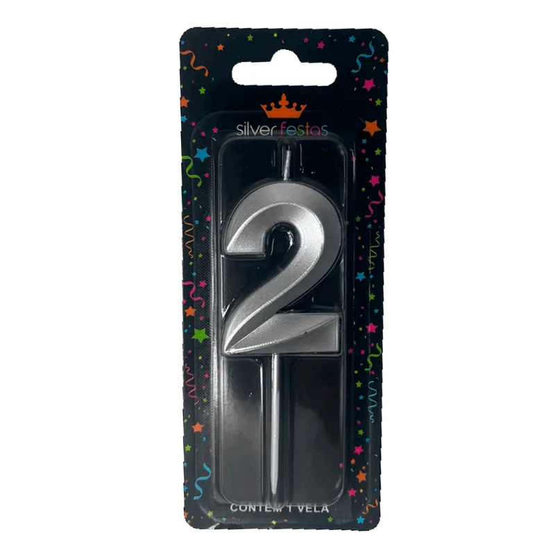 VELA DESIGN 5CM PRATA N.2 VDP02 ÚNICA
