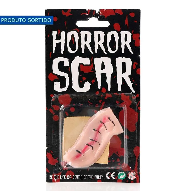 Halloween Machucado Alto-Relevo Sortido - Silver Festas
