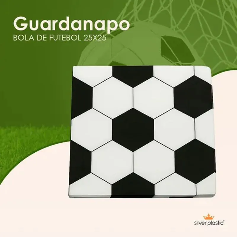 Guardanapo Bola De Futebol Silver Festa 2 Folhas