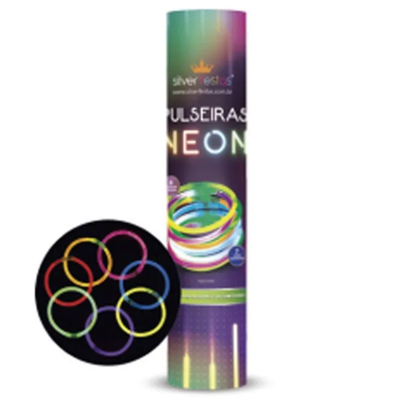 Pulseira Neon Para Festas - Tubo Com 15 Un