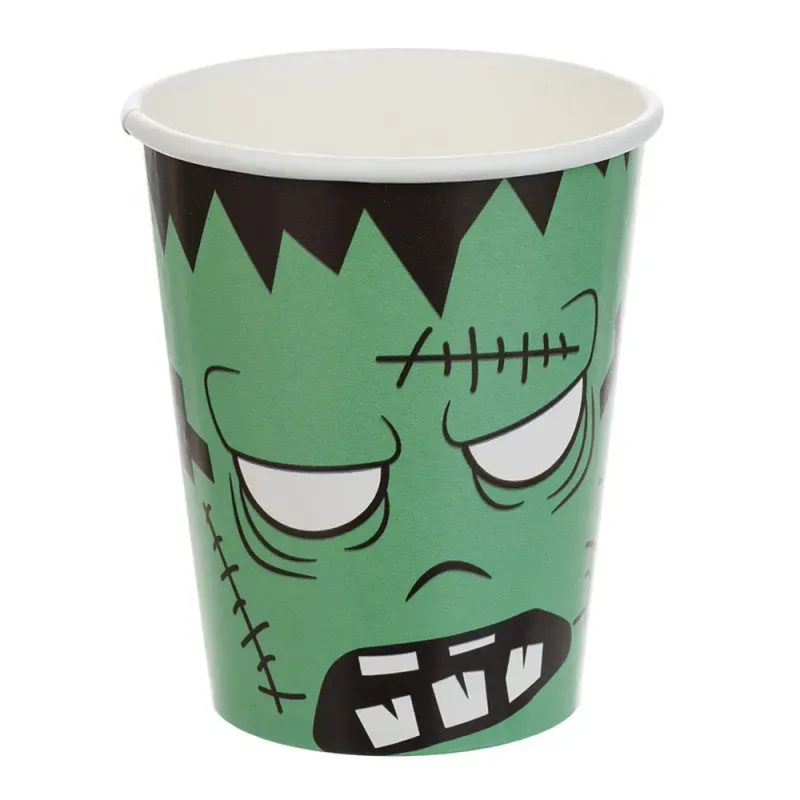 MX262S - Copo Papel Halloween Monstros Silver