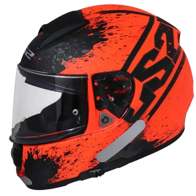 Capacete Original LS2 FF397 Vector Squash Fosco Laranja Preto 60
