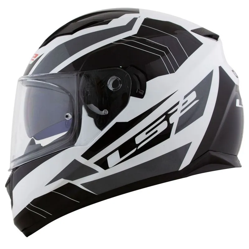 Capacete Original LS2 FF320 Stream Omega Branco Preto 54
