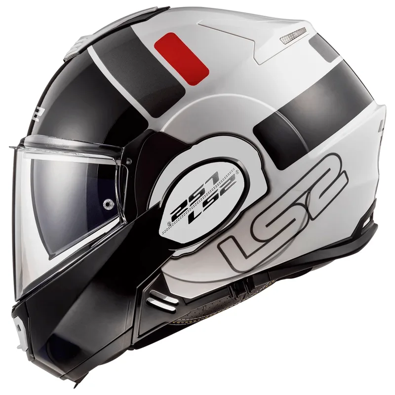 Capacete Original LS2 FF399 Valiant Prox Branco Vermelho Preto 58