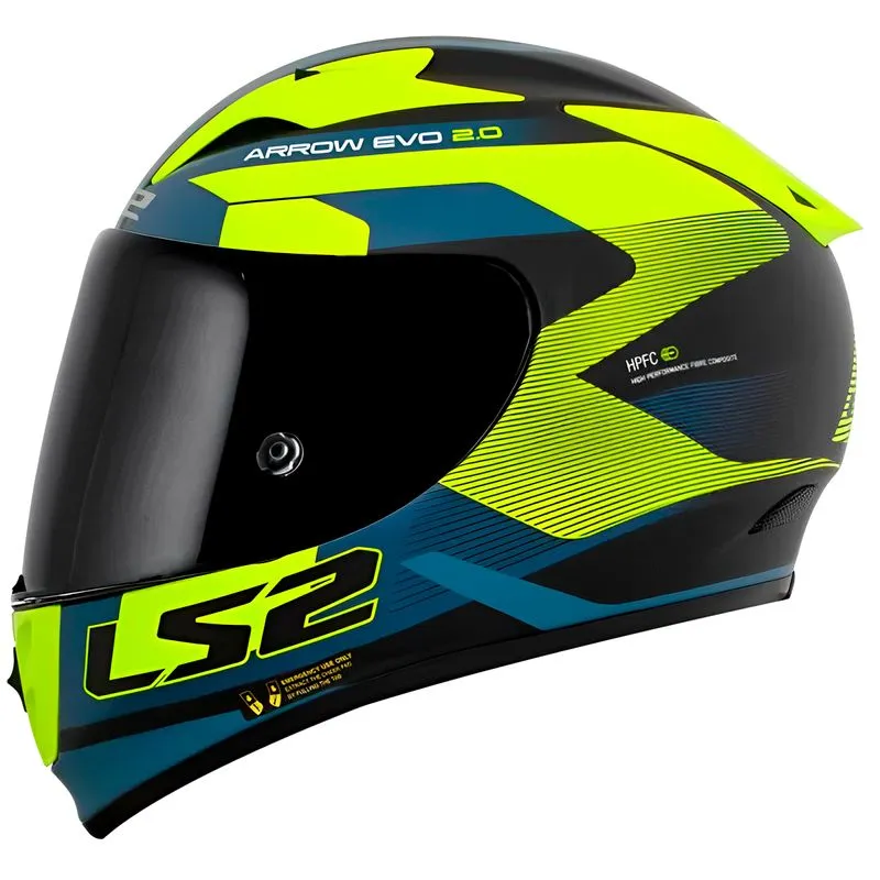 Capacete Original LS2 FF323 Arrow R Compete Fosco Azul Amarelo 60