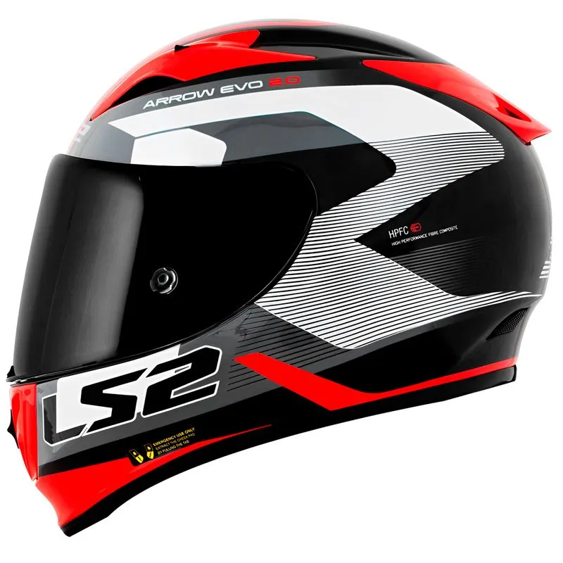 Capacete Original LS2 FF323 Arrow R Compete Titanium Vermelho 54