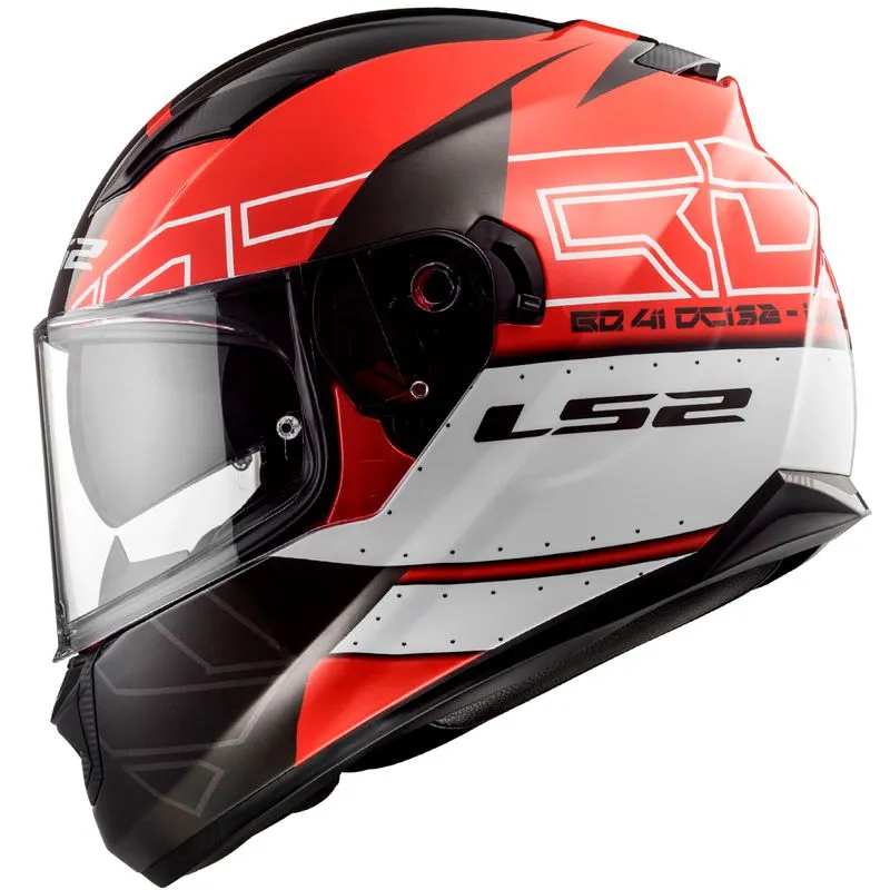 Capacete Original LS2 FF320 Stream Kub Preto Vermelho 54