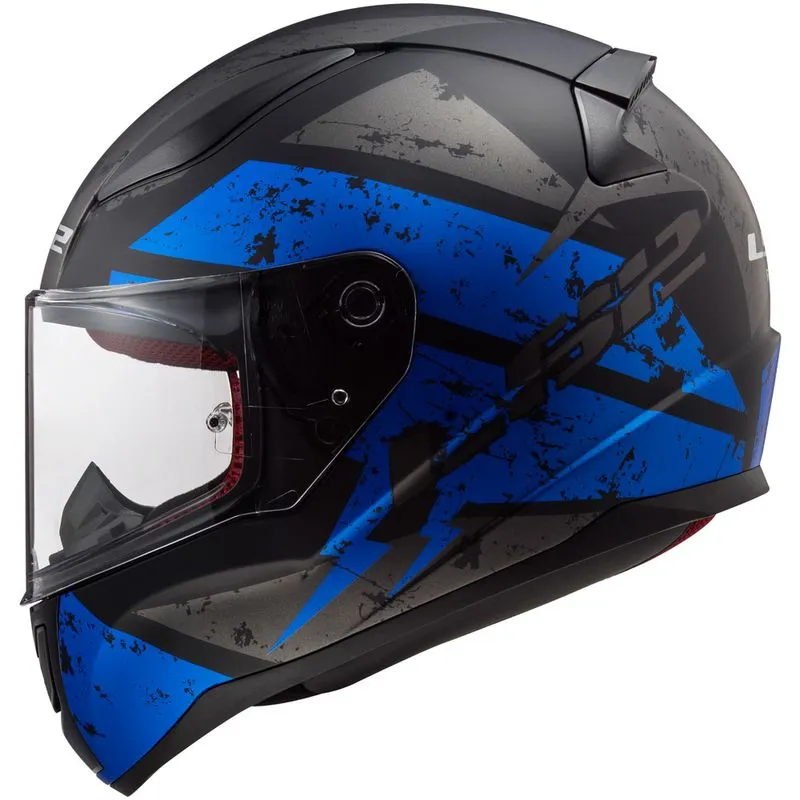 Capacete Original LS2 FF353 R Deadbolt Fosco Preto Azul 64