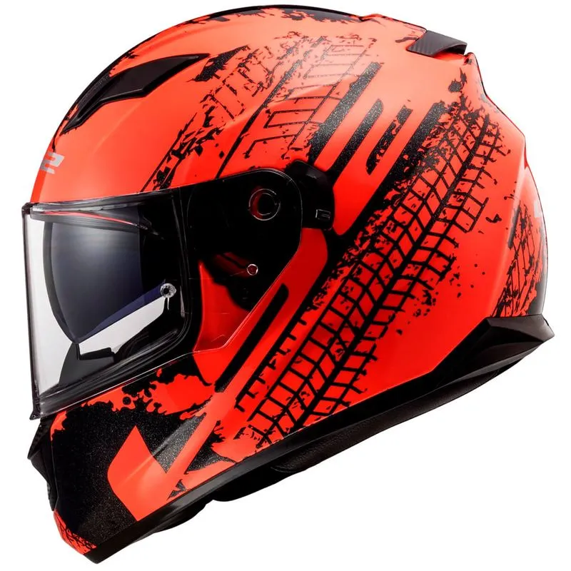 Capacete Original LS2 FF320 Stream Lava Fluo Laranja Preto 60