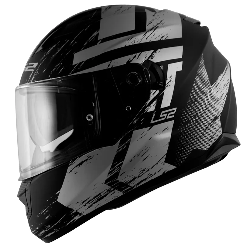 Capacete Original LS2 FF320 Stream Hunter Fosco Preto Cinza 64