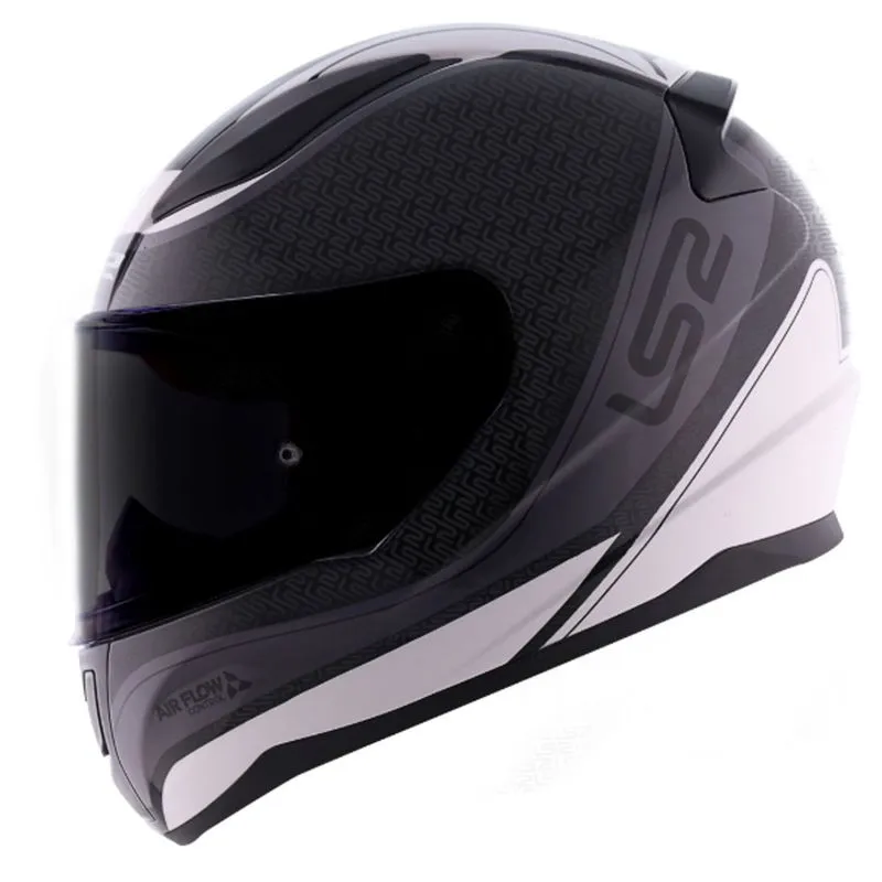 Capacete Original LS2 FF353 Rapid Deeper Branco Preto Cinza 60