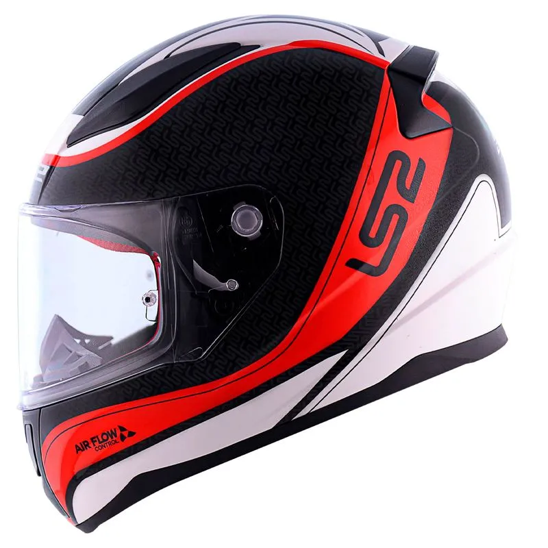 Capacete Original LS2 FF353 Rapid Deeper Branco Preto Vermelho 60