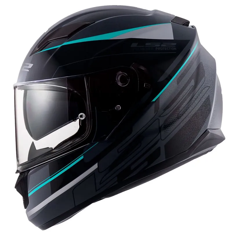 Capacete Original LS2 FF320 Stream Ixel Cinza Preto Prata 60