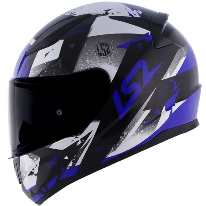 Capacete Original LS2 FF353 Rapid Grow Preto Prata Azul 58