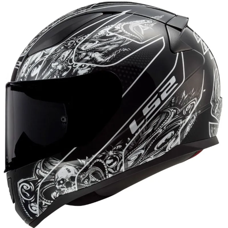 Capacete Original LS2 FF353 Rapid Crypt Preto Branco 60