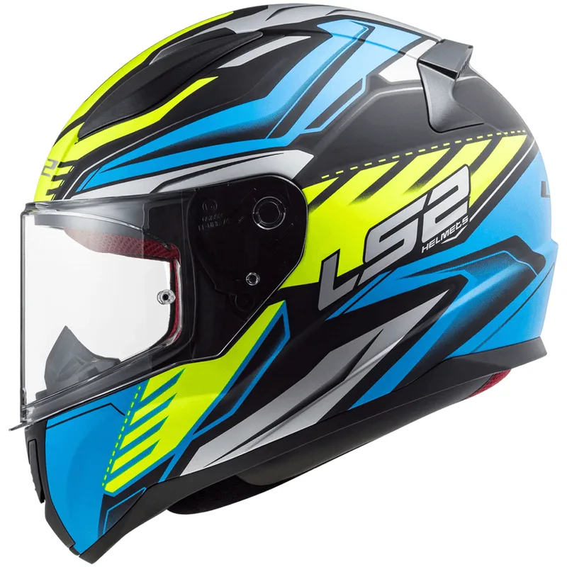 Capacete Original LS2 FF353 Rapid Gale Fosco Preto Azul Amarelo 62