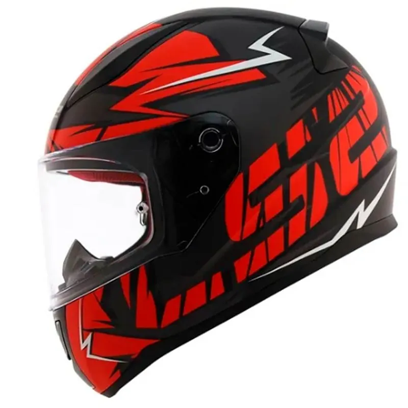 Capacete Original LS2 FF353 Rapid Cromo Fosco Vermelho 58