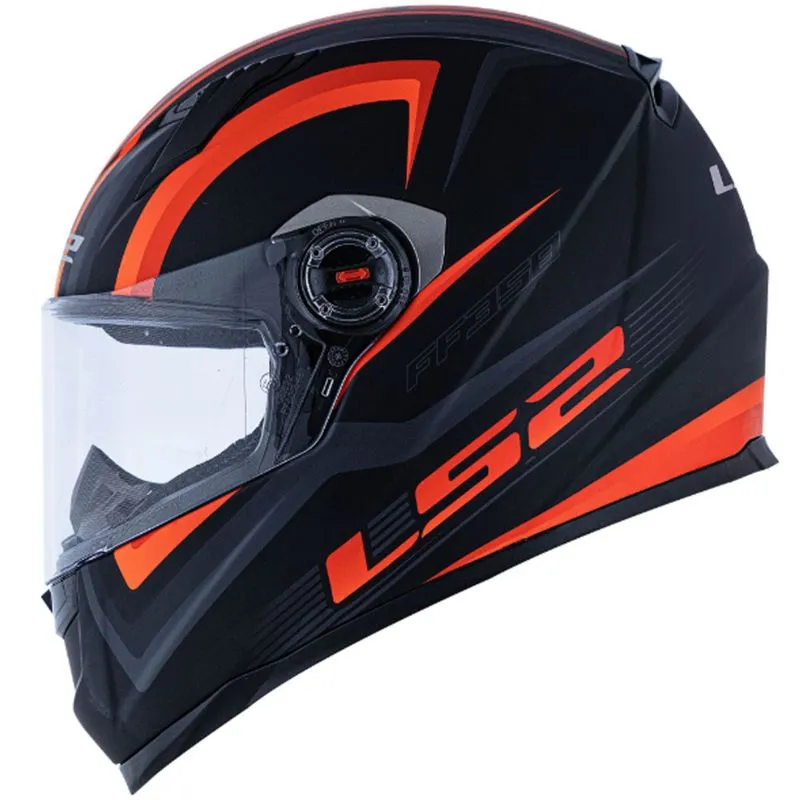 Capacete Original LS2 FF358 Sigma Fosco Preto Laranja 56