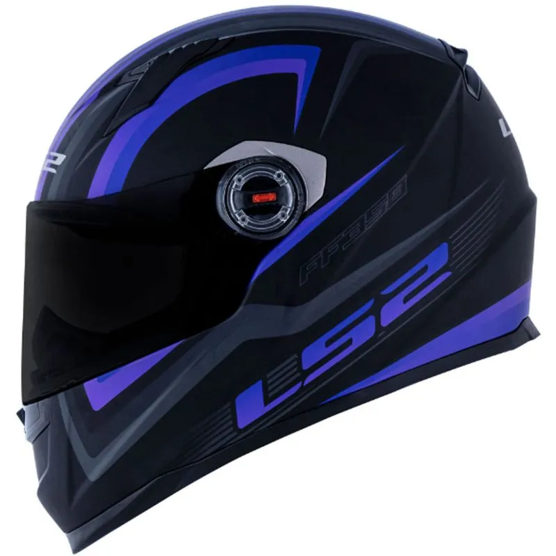 Capacete Original LS2 FF358 Sigma Fosco Preto Fluo Roxo 58