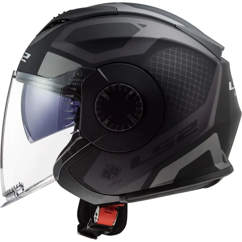 Capacete LS2 OF570 Verso Marker Preto/Titânio Fosco