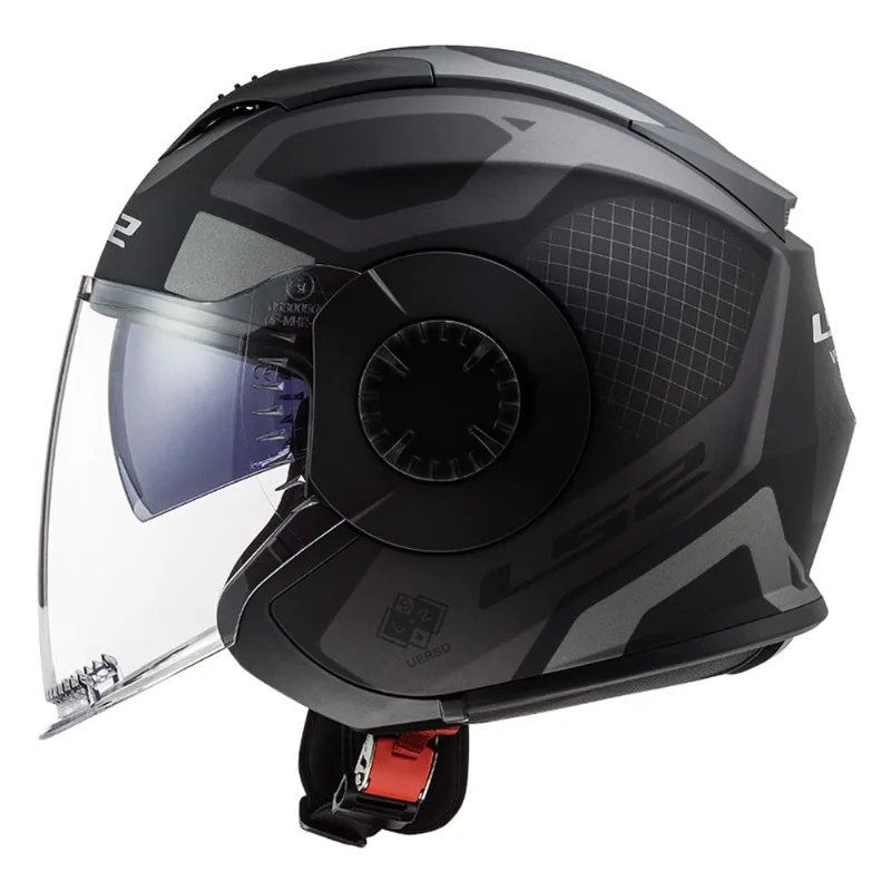 Capacete Original LS2 OF570 Verso Marker Fosco Preto Titanium 62