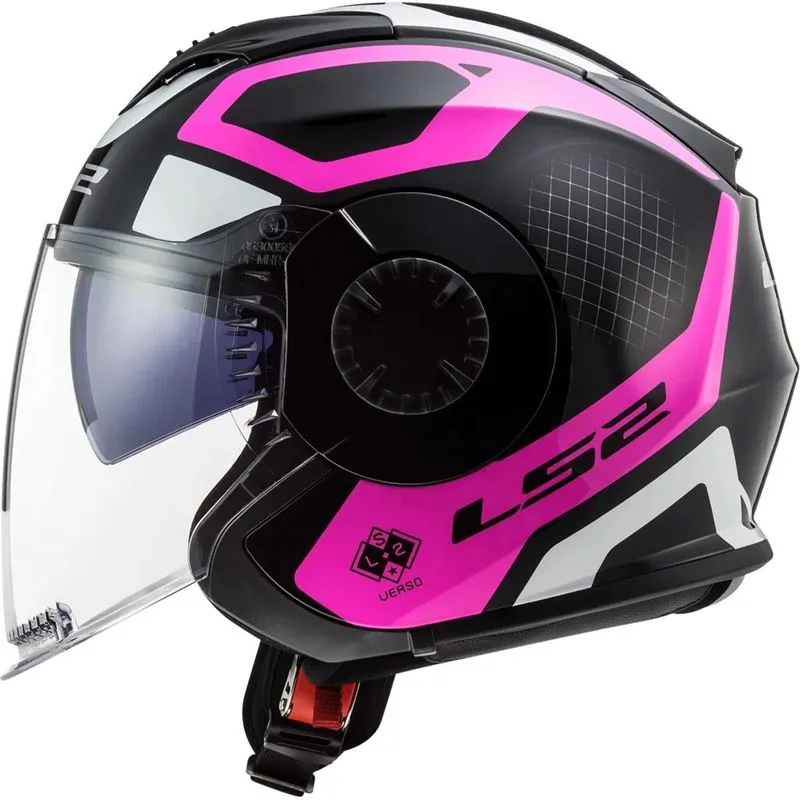 Capacete LS2 OF570 Verso Marker Preto/Rosa