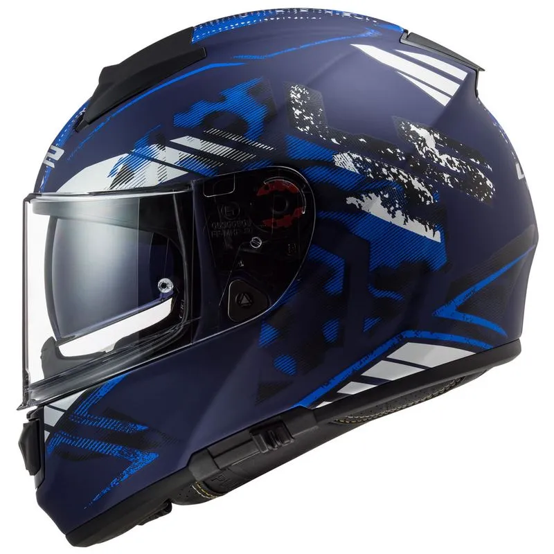 Capacete Original LS2 FF397 Vector Stencil Fosco Azul 60