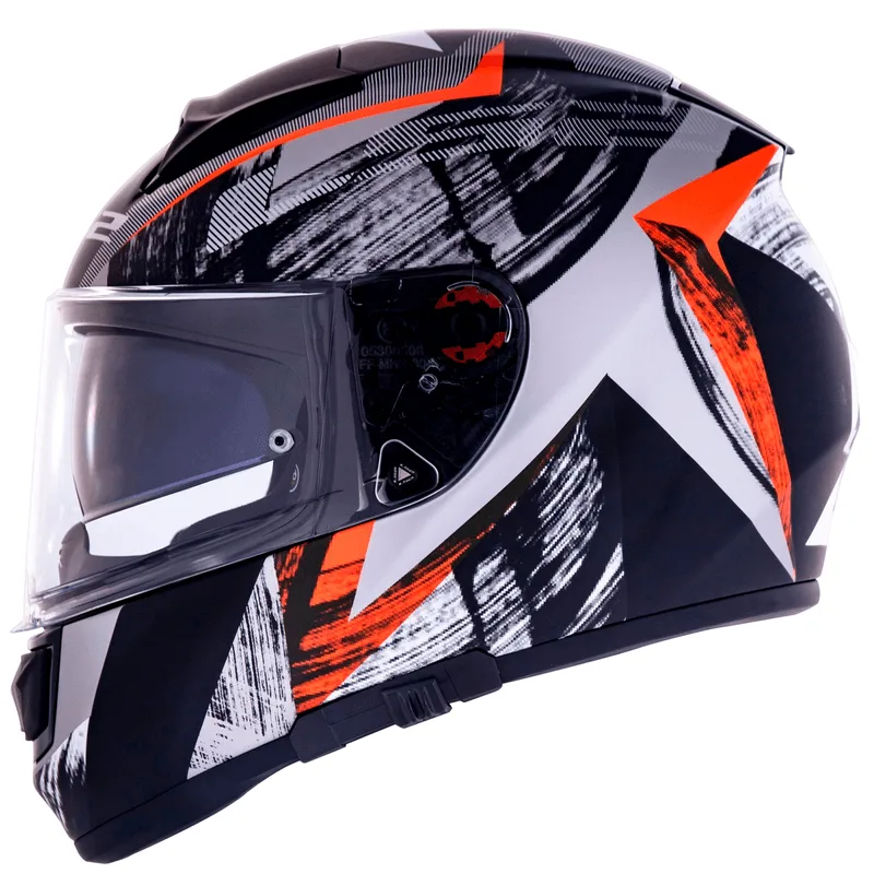 Capacete Original LS2 FF397 Vector Scratch Preto Vermelho 60