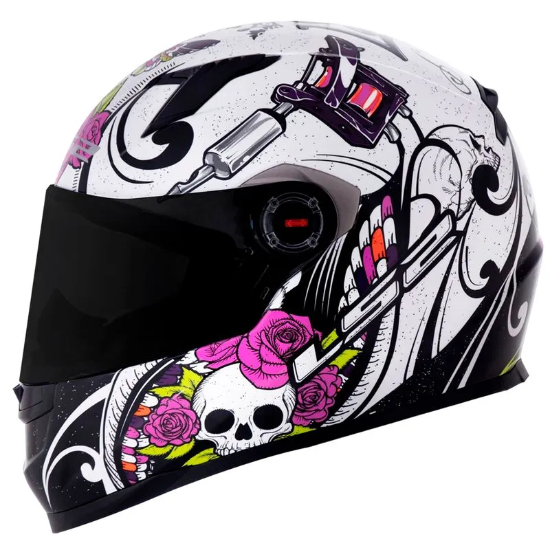 Capacete Original LS2 FF358 Pigment Preto Branco 56