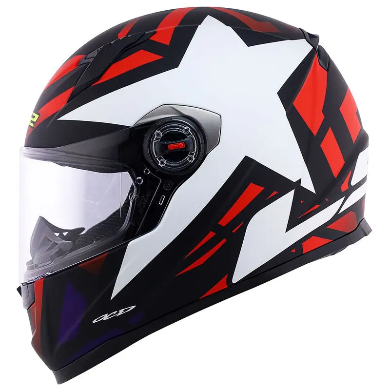 Capacete LS2 FF358 Classic Starwar Branco Vermelho 54