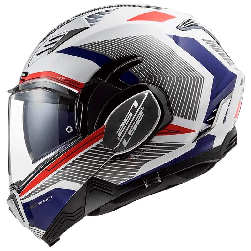 Capacete Original LS2 FF900 Valiant 2 Revo Branco Vermelho Azul 62