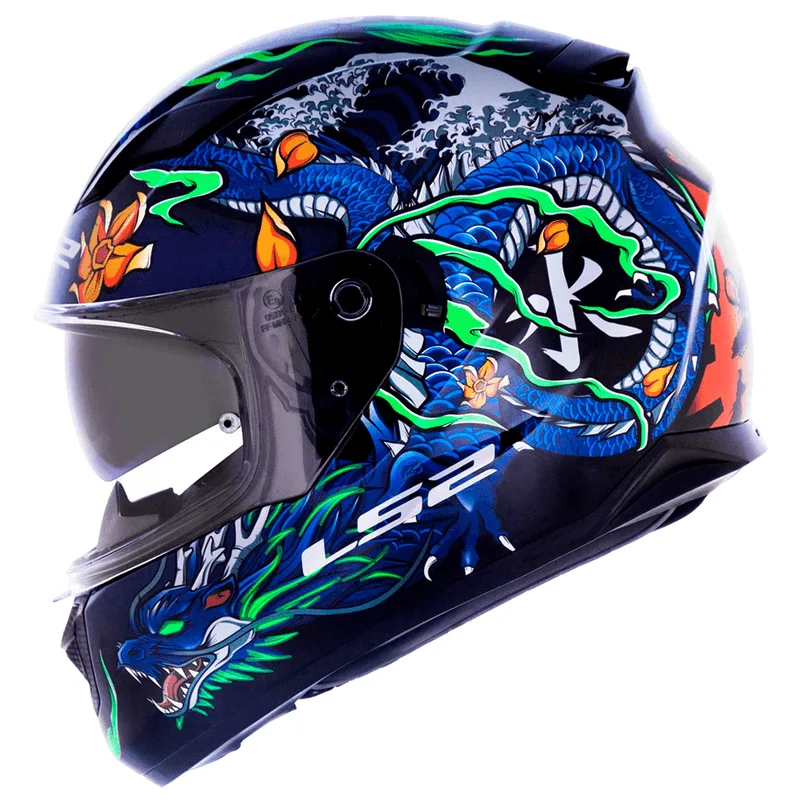 Capacete Original LS2 FF320 Stream Warrior Azul 56