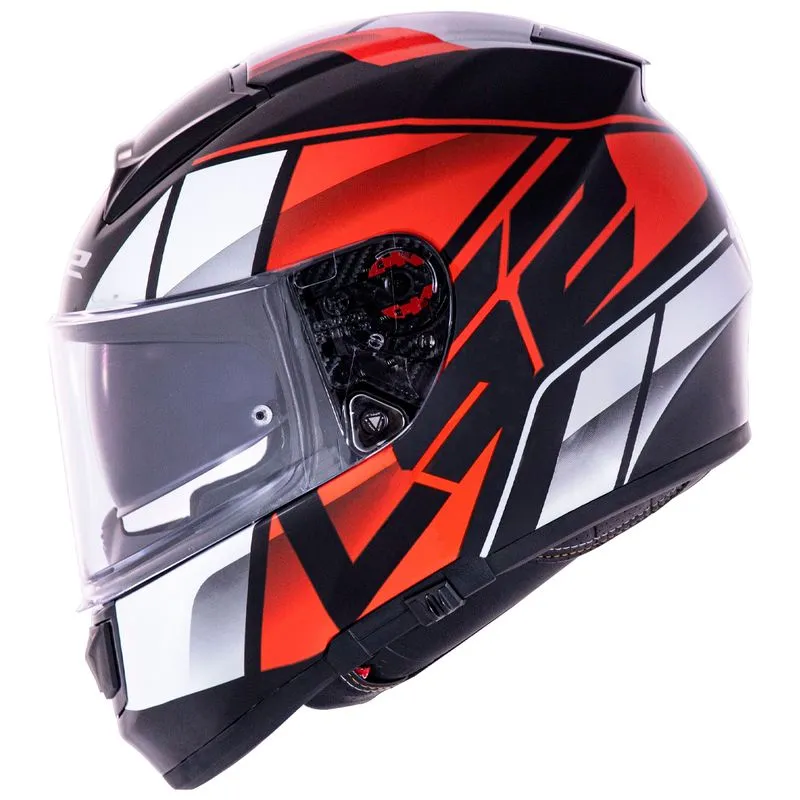 Capacete Original LS2 FF397 Vector FT2 Kripton Preto Vermelho 64
