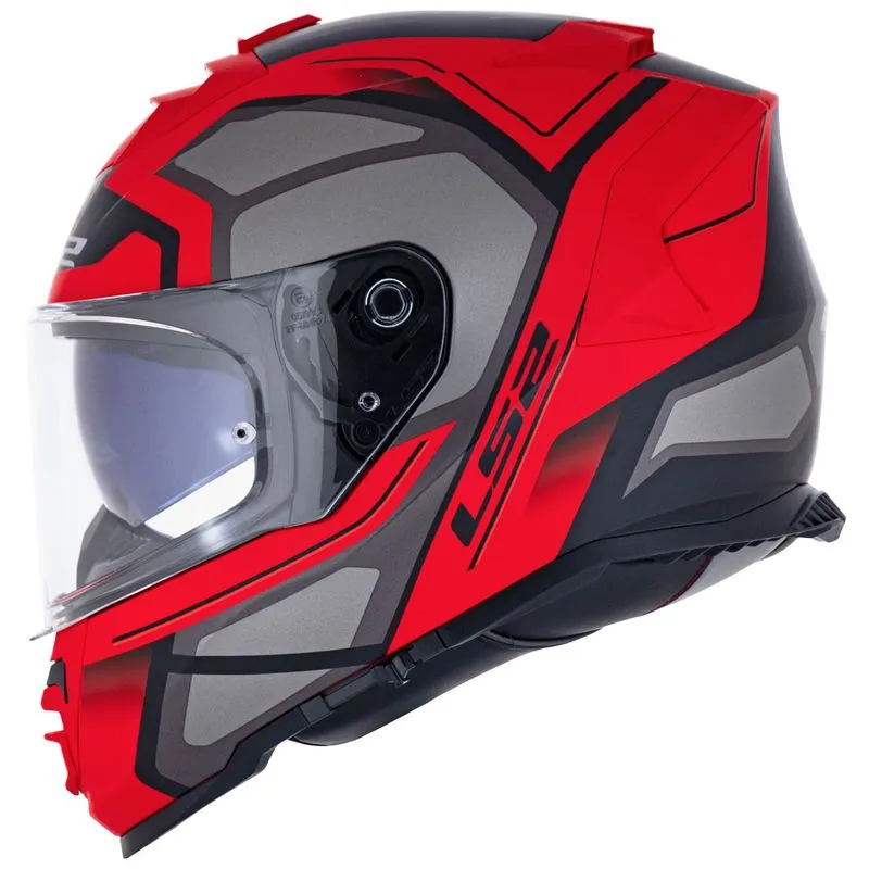 Capacete Original LS2 FF800 Storm Faster Fosco Vermelho Titanium 62