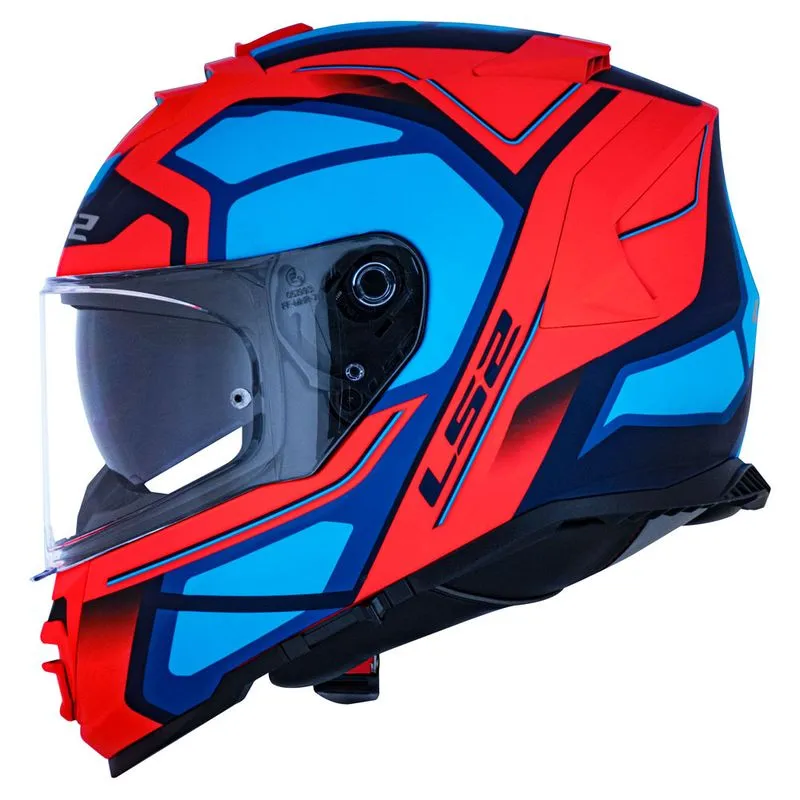 Capacete Original LS2 FF800 Storm Faster Fosco Laranja Azul 60