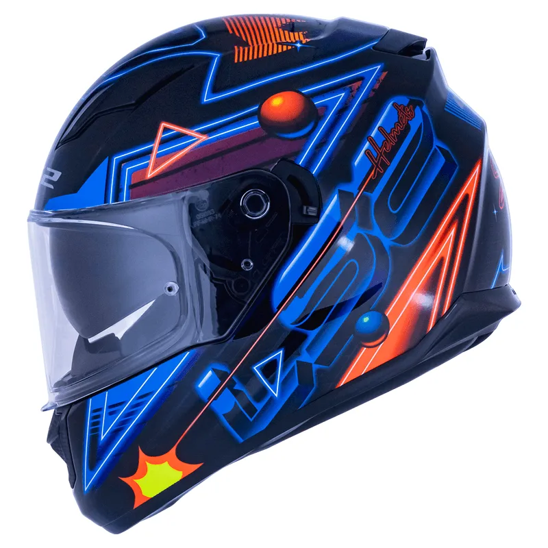 Capacete Original LS2 FF320 Stream Synth Preto Azul 58