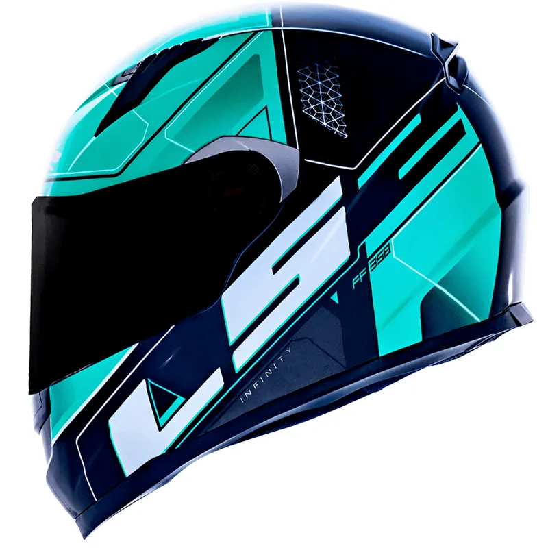 Capacete Original LS2 FF358 Ultra Preto Verde 56