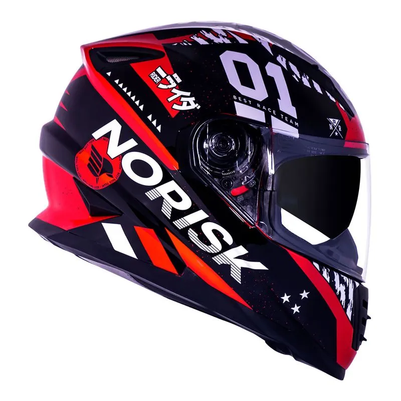 CAPACETE NORISK SOUL TOKYO VERMELHO 54/XS