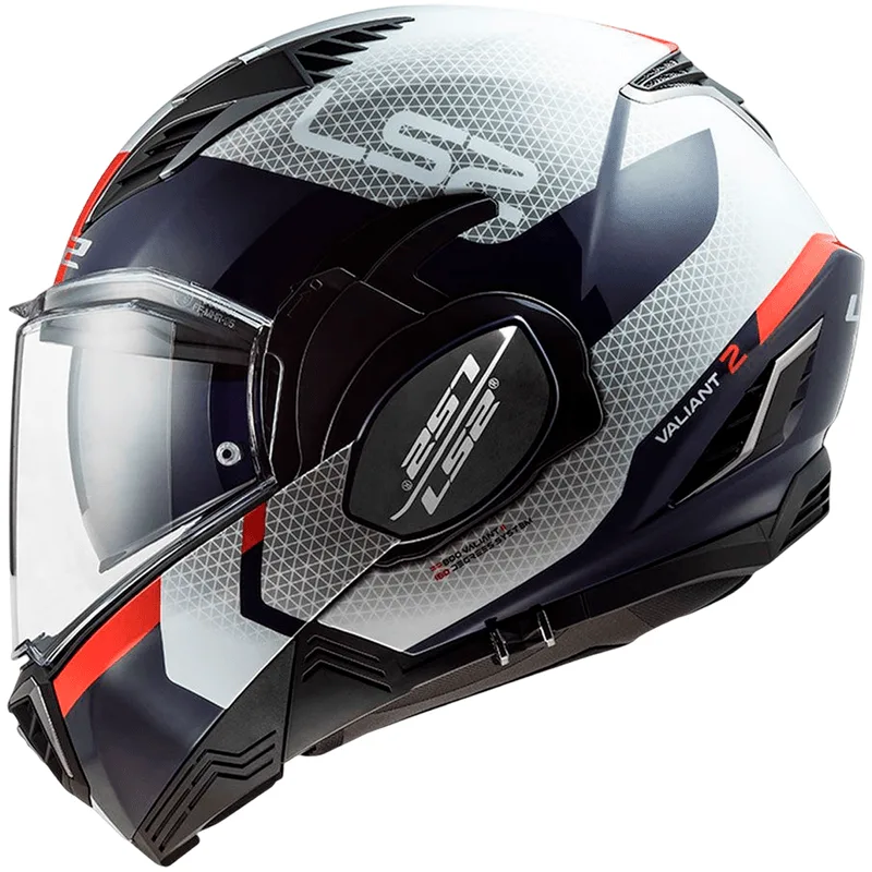 Capacete Original LS2 FF900 Valiant 2 Citius Branco Azul 56