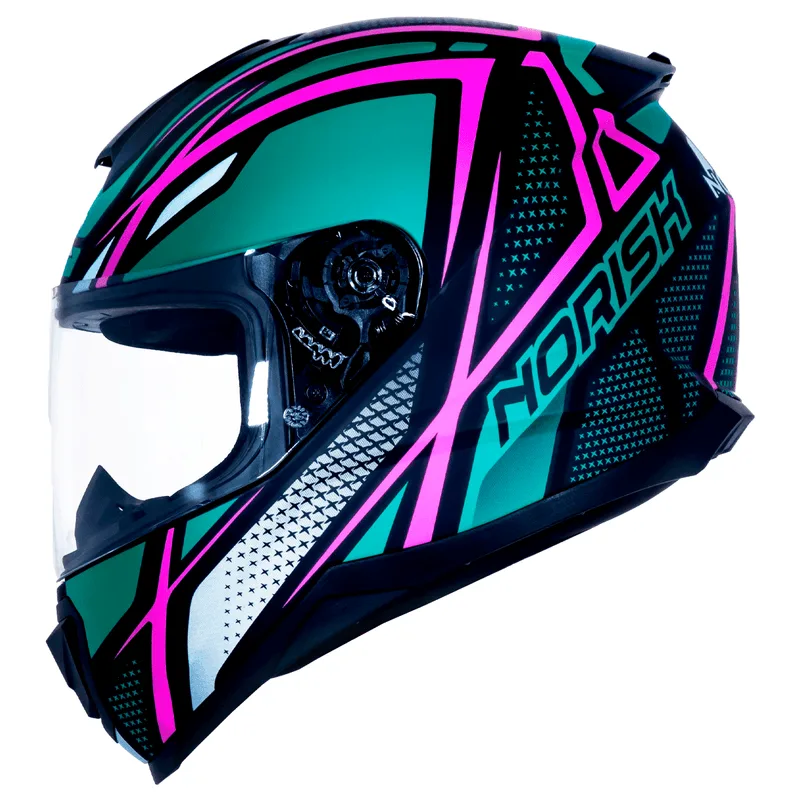 Capacete Original Norisk Razor Ninja Fosco Rosa Azul 54