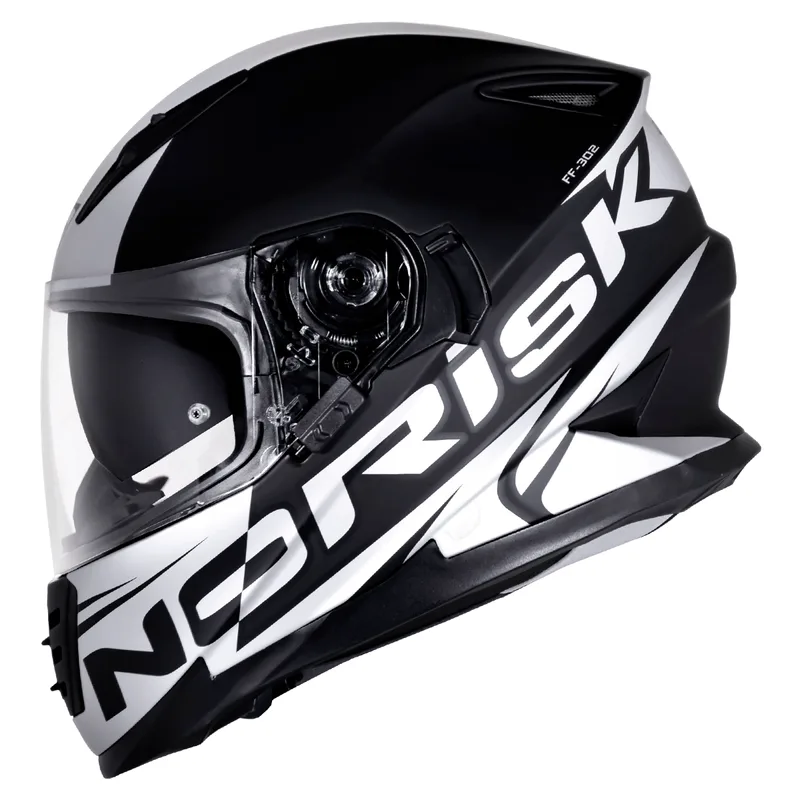 Capacete Original Norisk FF302 Soul Manty Fosco Preto Silver 56