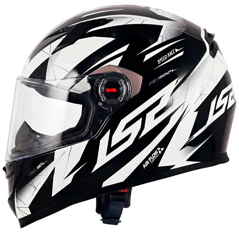 Capacete LS2 FF358 Classic Draze Preto Branco 62