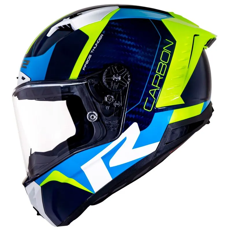 Capacete Original LS2 FF805 Thunder Racing Azul Amarelo Capacete Original LS2 FF805 Thunder C Racing Azul Amarelo 62