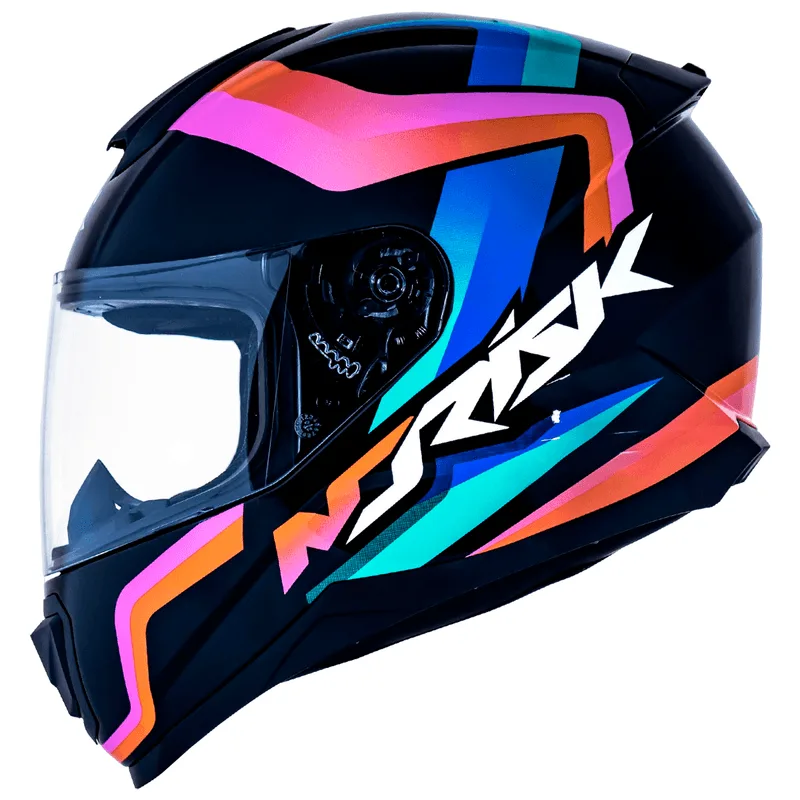 Capacete Original Norisk Razor Void Preto Laranja Azul 58