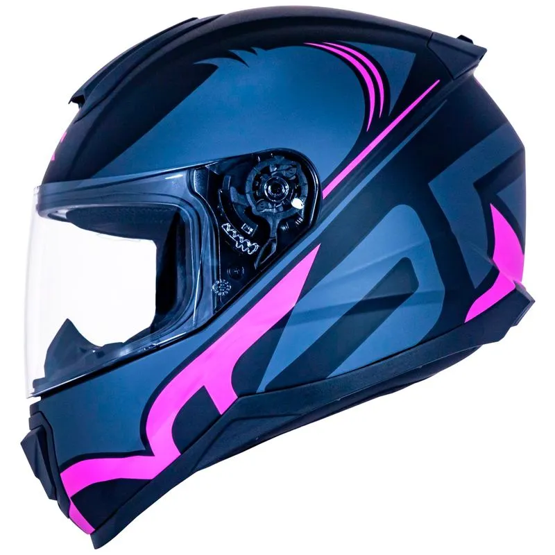 Capacete Original Norisk Razor Squalo Fosco Preto Rosa 60