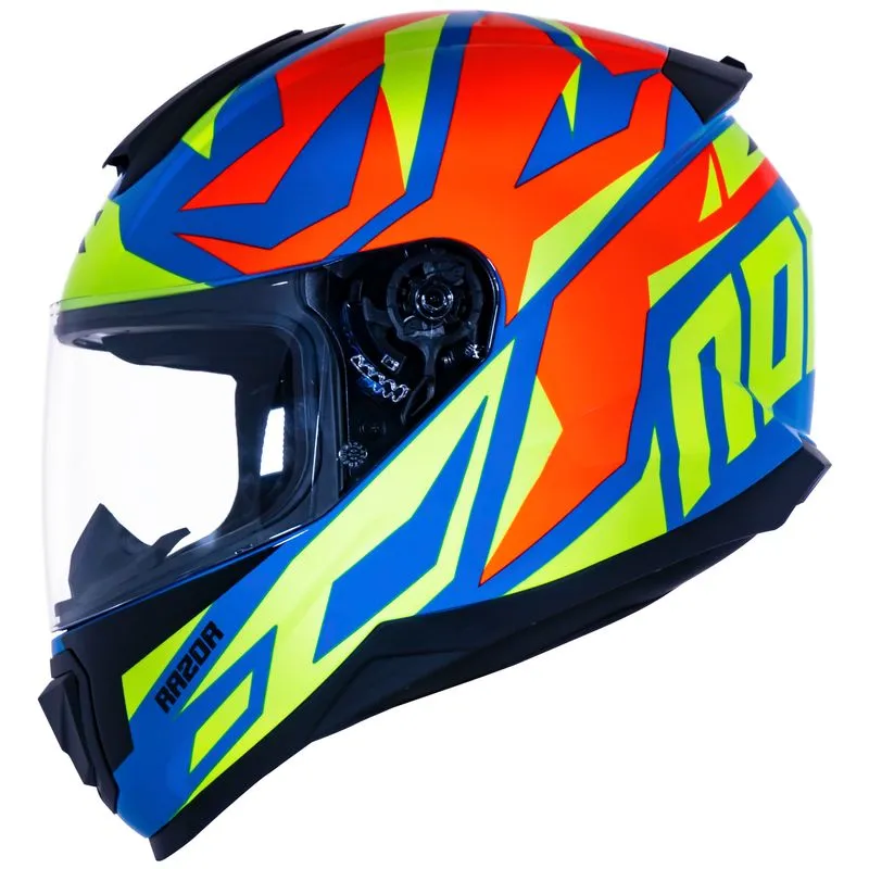 Capacete Original Norisk Razor Cutting Azul Amarelo Vermelho 56