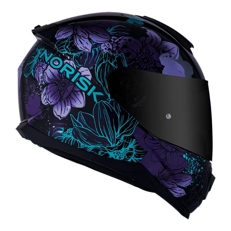 CAPACETE NORISK RAZOR BLOOM ROXO 58/M