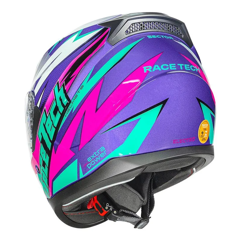 Capacete Race Tech Sector Electro Purple/pink - 54/XS