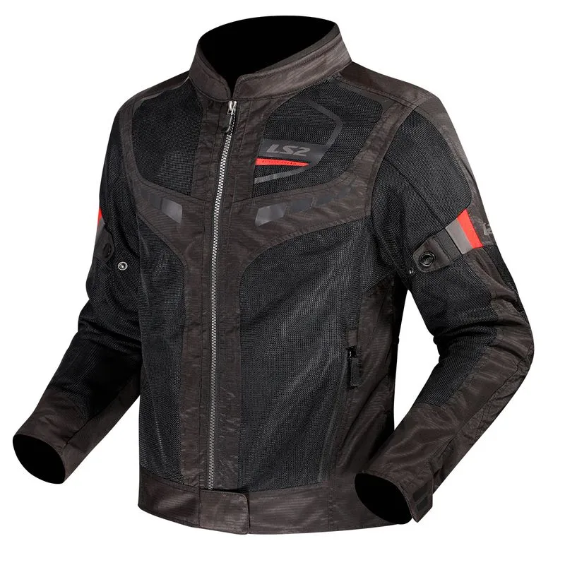 Jaqueta LS2 Garda Feminina Preto Vermelho XL-GG
